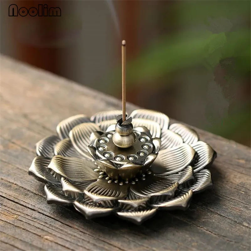 

New Lotus Copper Incense Burner Multi-use Incense Stick Coil Cones Holder Creative Metal Backflow Incense Burner Aroma Censer