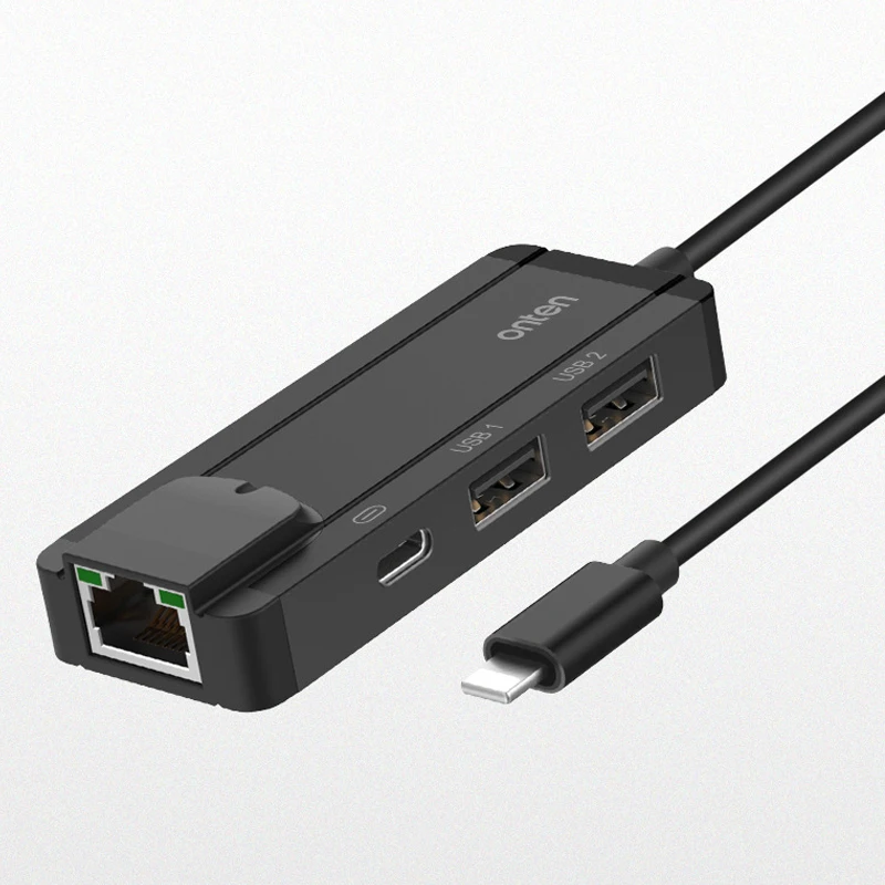 Для перехода от разъема Lightning к RJ45 + USB3.0 2 портовый концентратор PD зарядки 100 м