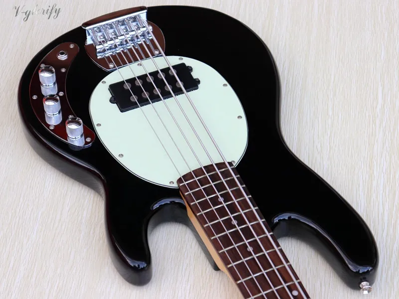 5 струна Sunburst цветная электрическая бас-гитара из красного дерева, бас-гитара 43 дюймов, глянцевая бас-гитара ra