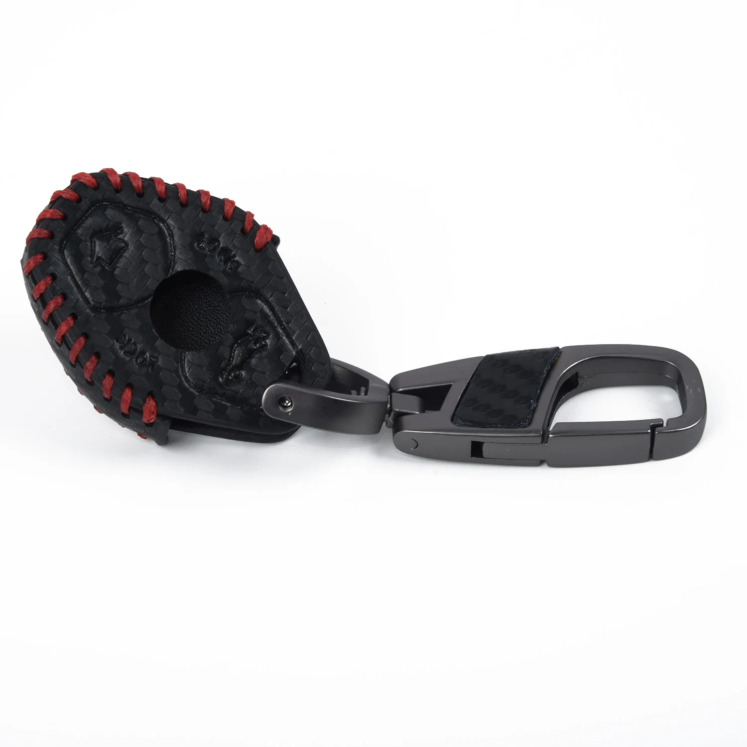 

Car Smart Key Chain Leather Holder Cover Case Fob Remote Black For BMW