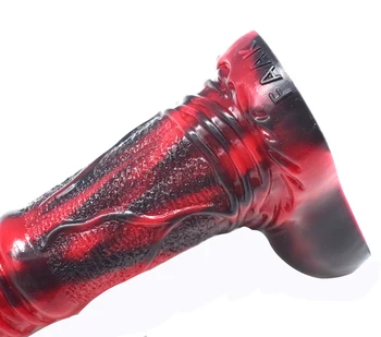 FAAK Animal horse dildo red and black silicone penis big cock sex toys for women anal plug adult masturbator  clit stimulate 5