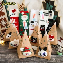 Рождественский подарок, женские носки, сохраняющие тепло, коралловый флис, утолщенный бархат, снеговик, животные, зимние носки, креативные милые носки, полотенце