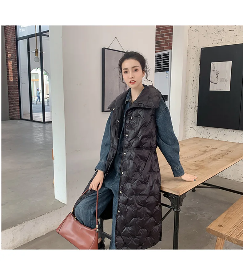 Хлопковое длинное осенне-зимнее пальто Одежда Manteau Femme Dabuwawa Тренч жилет для женщин без Рукавов корейский Tangada Vefadisa YL222