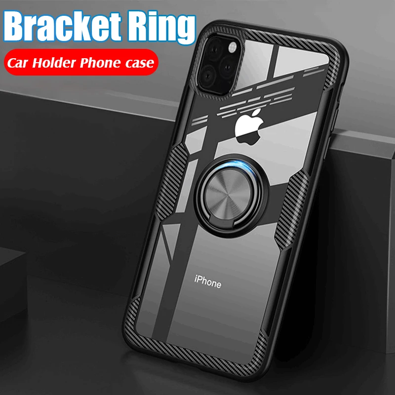 Роскошный автомобильный чехол-держатель для IPhone XR X XS 11 Pro Max чехол для телефона чехол для IPhone 7 8 6 6s Plus Мягкий силиконовый чехол-бампер