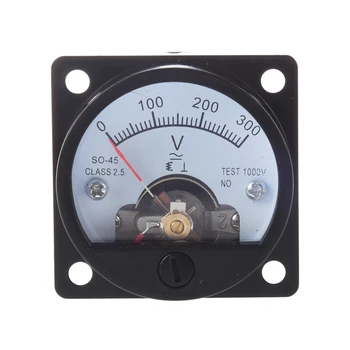 

AC 0-300V Round Analog Dial Panel Meter Voltmeter Gauge Black
