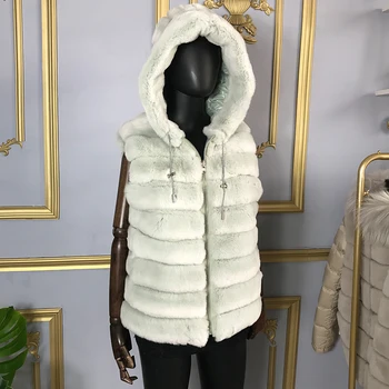 GĂŒnstige Frauen Pelzmantel Echt Kaninchen Pelz Jacke Winter Neue Mode Stehen Kragen MĂ€ntel Dicke Warme