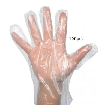 

Food Plastic Gloves Pe Eco-Friendly Fruit Vegetable Gloves Disposable Gloves For Restaurant Kitchen Bbq 50/100Pcs