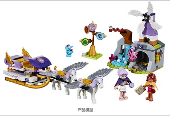 

Compatible Lepining Elves Friends Bela 10413 318pcs Aira's Pegasus Sleigh Figure Building Blocks Bricks Toys Children