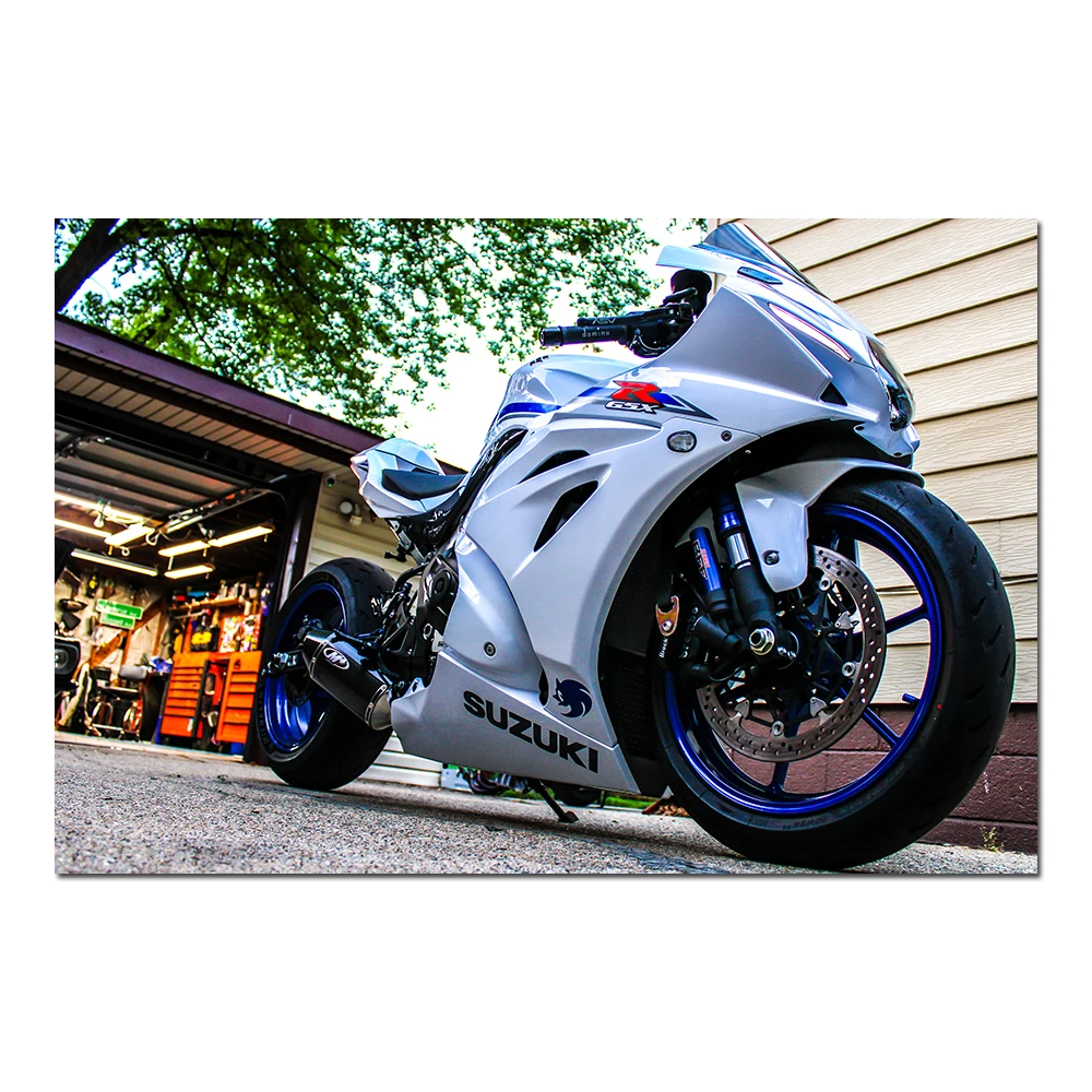 1 Piece Canvas Cloth Fabric Painting Suzuki GSXR 1000R Sports Motorcycle Poster Wall Art Picture for Living Room Bedroom Decor | Дом и сад