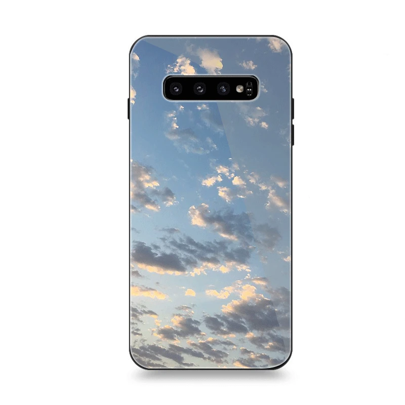 Мобильный чехол для телефона Стекло для samsung A10 A20 A30 A40 A50 A60 A70 S7 край S8 Plus Note 8 9 S10 крышка звездного неба - Цвет: G7