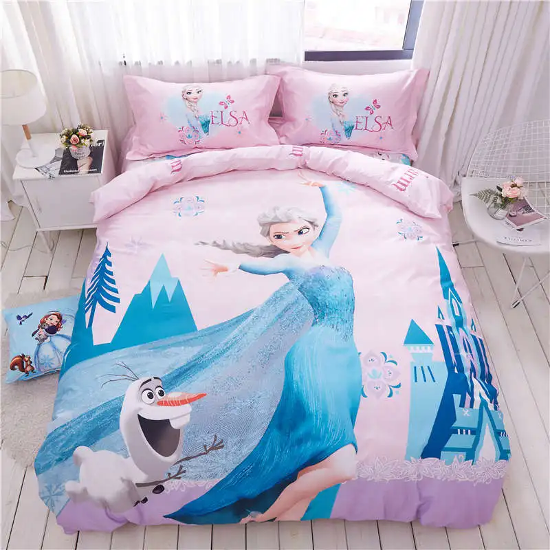 Комплект постельного белья queen size из хлопка для девочек, декор в спальню, пододеяльник, пододеяльник, простыня, 3-5 шт., с рисунком - Цвет: D3-10