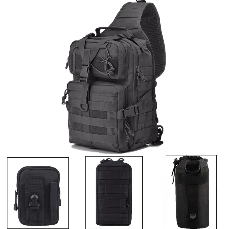 20L Тактический Рюкзак Molle, водонепроницаемая сумка на плечо, штурмовая сумка, рюкзак с сумкой для бутылки воды для охоты и стрельбы