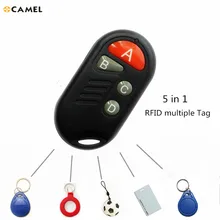 Access Control RFID Multiple T5577 EM 125khz Writable IC 13.56Mhz M1k S50 UID changeable Keychain Tag Token copy clone CUID