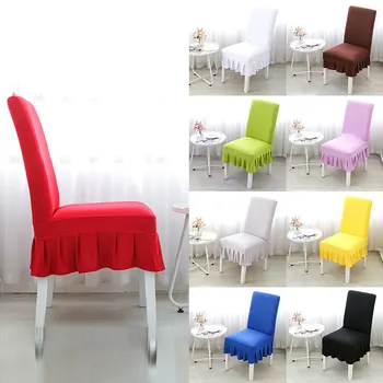 

1 pcs Jacquard Spandex Polar Fleece Thick FabricStretch Elastic Slipcovers Chair Covers For Dining Room Wedding Banquet