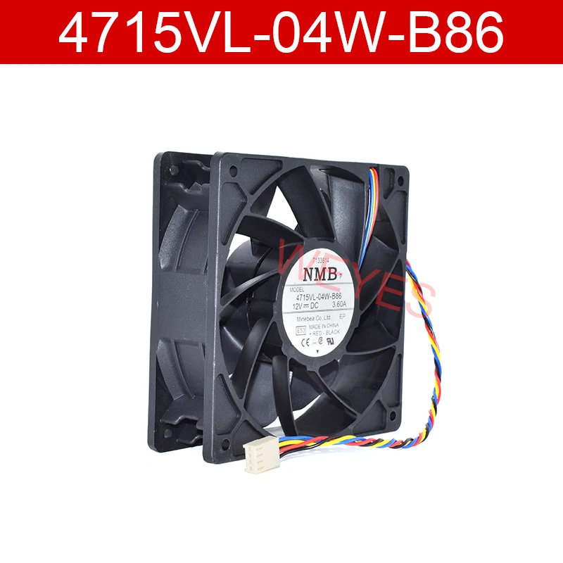 

Оригинал для 4715VL-04W-B86 DC12V 3.60A 12038 120*120*38 мм четырехпроводный Вентилятор охлаждения