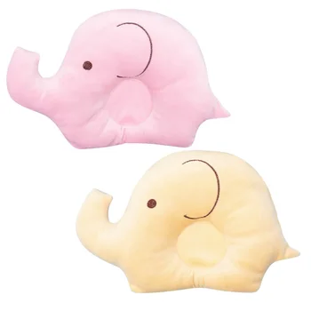 

2pcs Infant Pillow Baby Pillow Anti-deflection Positioner Memory Cushion Pillow Newborn Cartoon Elephant Shape Pillow (Pink)