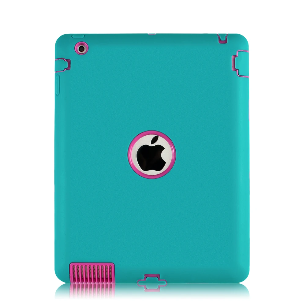 Крышка для iPad234 чехол Heavy Duty Прочный амортизирующий/ударопрочный гибридный трех Слои, фирменная мягкая и гибкая силиконовый чехол