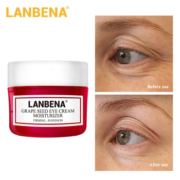 

LANBENA Vitamin C Eye Cream Grape Seed Eyes Serum Hyaluronic Acid Moisturizing Anti-wrinkle Anti Aging Ageless Dark Circle 20g