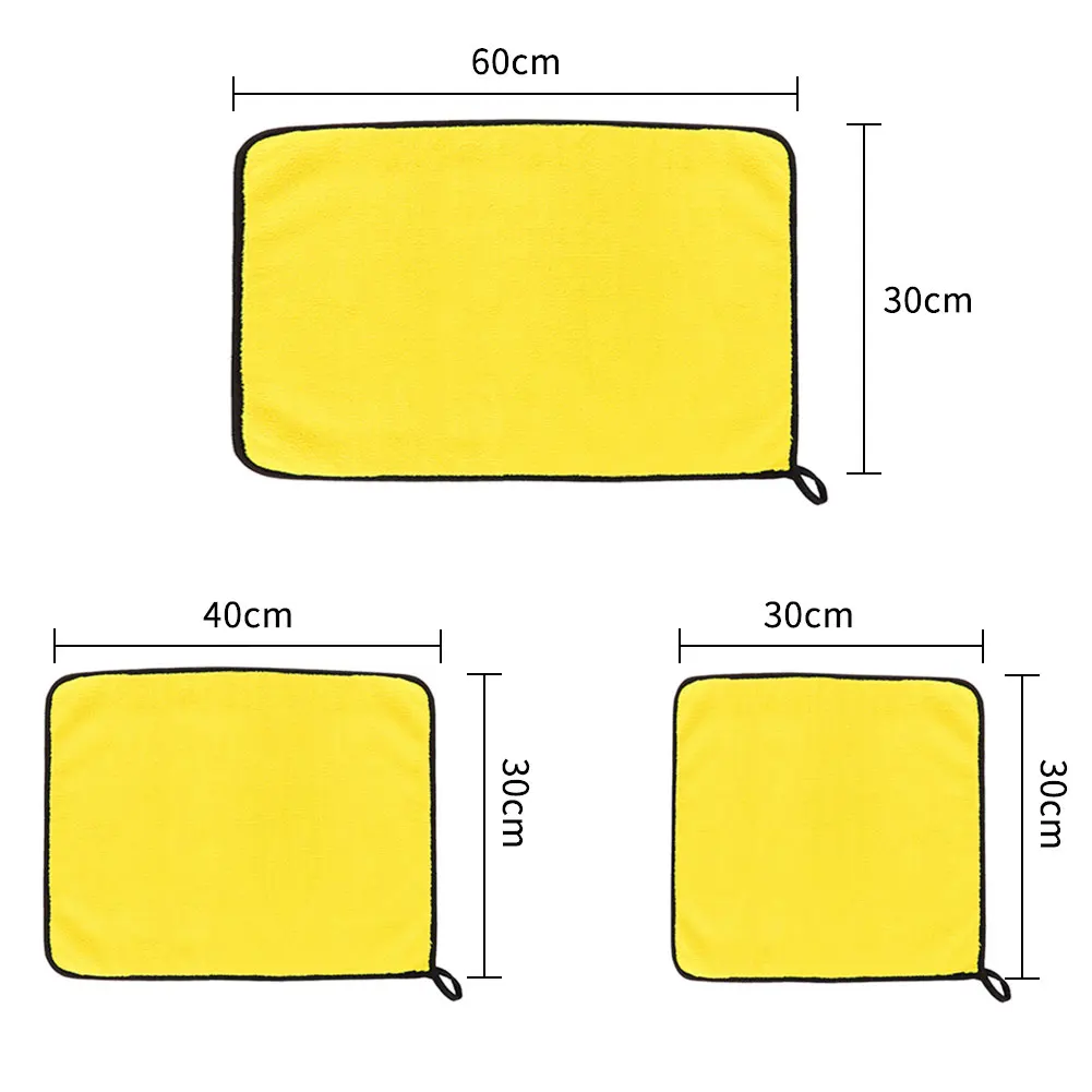 3 шт. автомобиля уход, полировка мыть Полотенца s плюшевые микрофибры чистки автомобиля полотенце для мойки и сушки супер толстая плюшевая Полиэстеровая волокна салфетка для чистки автомобилей