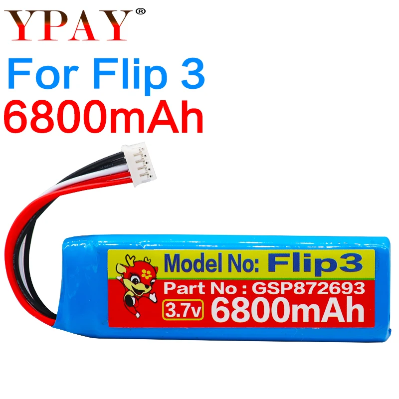 Высокая емкость GSP872693 3 7 v 6800mah батарея для JBL Flip P763098 03 | Электроника