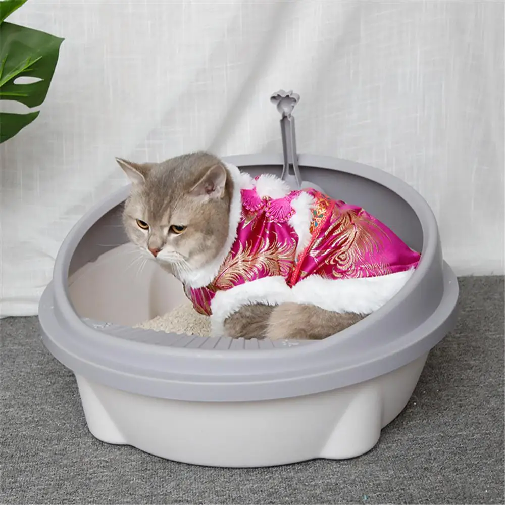 

Pet Toilet Potty Anti Splash Cat Litter Box with Scoop Kitten Dog Clean Toilette Bedpan Home Plastic Puppy Cats Sandbox