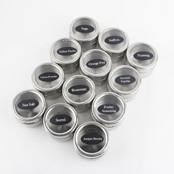 

Premium Spice Container Multi-functional Spice Tins Stainless Steel Spice Jar Container for Salt and Pepper