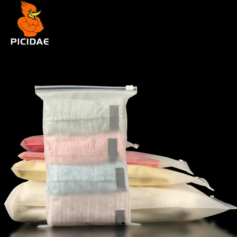 застежка молния матовый прозрачный пластиковый мешок для хранения Ziplock