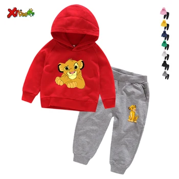 

toddler two piece set outfits 2020 boys hoodie clothing set Cartoon Children Long Sleeve Sweatshirt Clothing Girls Hoodies Casua