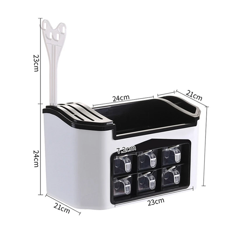 

Big deal Kitchen Organizer Spice Rack Seasoning Spices Storage Box Cutlery Rack with Hook Herb & Spice Tools Knife Holder Access