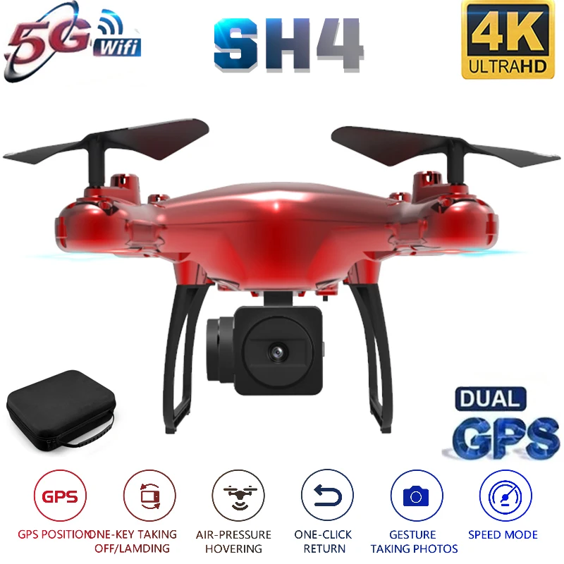 gps Дрон SH4 камера HD 4K 1080P 5G Wifi FPV Профессиональный Квадрокоптер Радиоуправляемый Дрон Вертолет игрушка для детей VS SG907