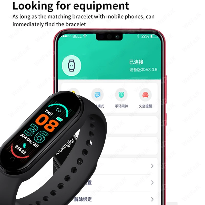 2021 M6 Smart Band Watch Men Women Smartwatch Heart Rate Sports Fitness Tracking Bracelet For Apple Xiaomi Redmi Android Watches