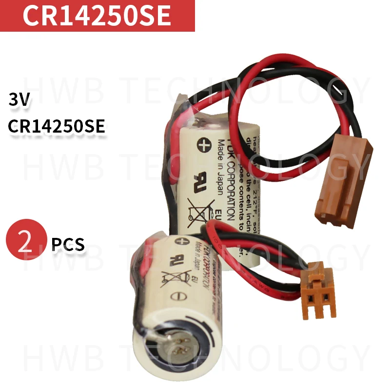 2 шт. в упаковке, новые оригинальные Sanyo CR14250SE 3V 950mAh PLC литий-ионный аккумулятор Батарея батареи с разъем Сделано в Японии Бесплатная доставка
