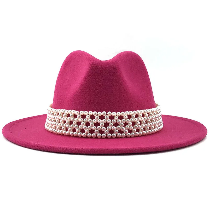 56 58cm - bleu - Chapeau Fedora en laine blanche pour homme et femme ...