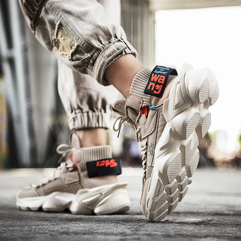 High quality men's running shoes lightweight large size outdoor sports shoes casual shoes breathable outdoor flat walking shoes