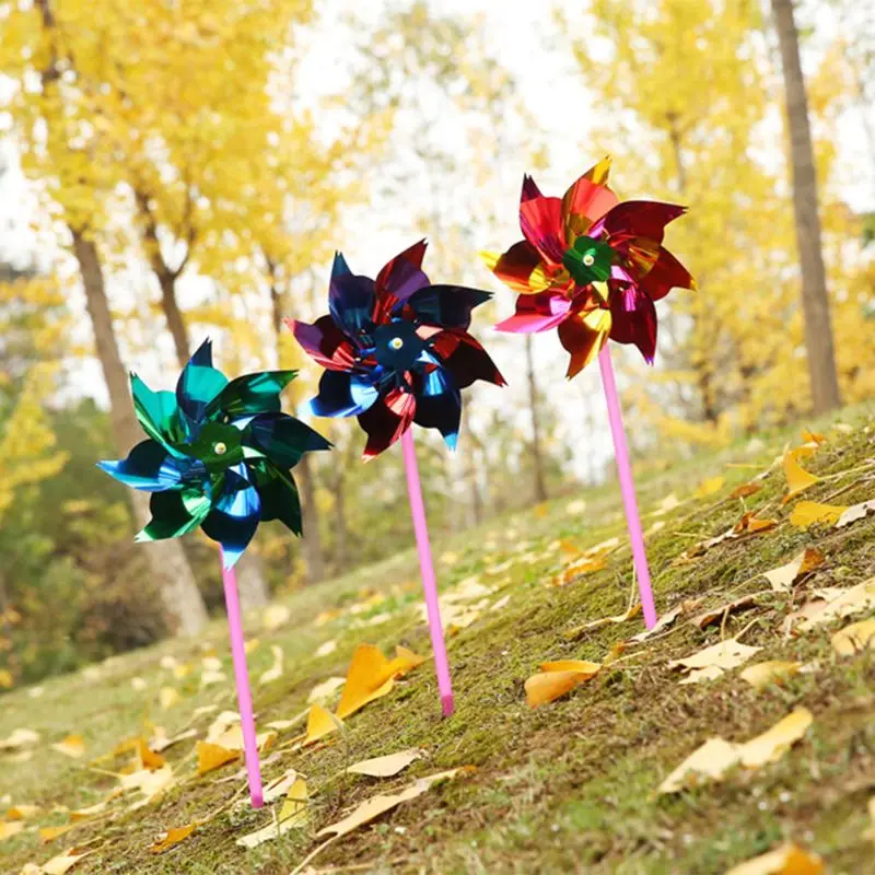 Газон Pinwheels, вечерние Pinwheels ветряная мельница Радуга Pinwheel DIY Pinwheels набор для детей игрушка сад газон декор, 20 шт. E65D