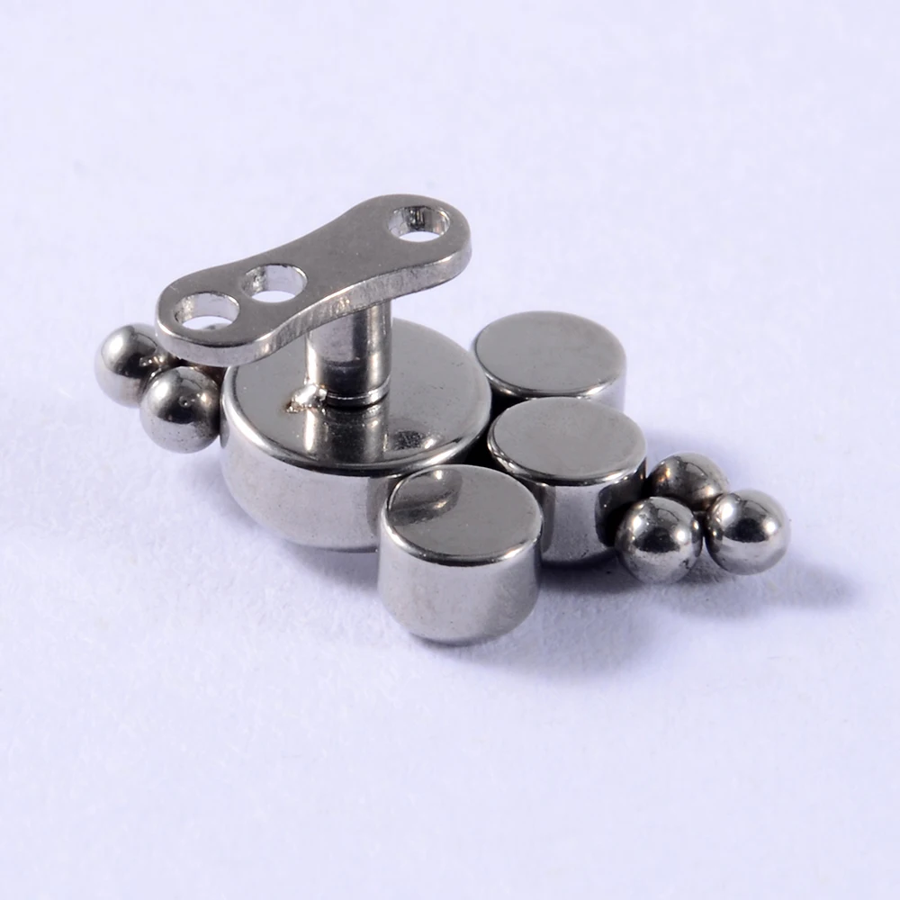 1 PC Surgical Steel Dermal Anchor Moon Shape Micro Dermal Anchor Flower Star Piercings Skin Diver Piercing Body Jewelry 14g