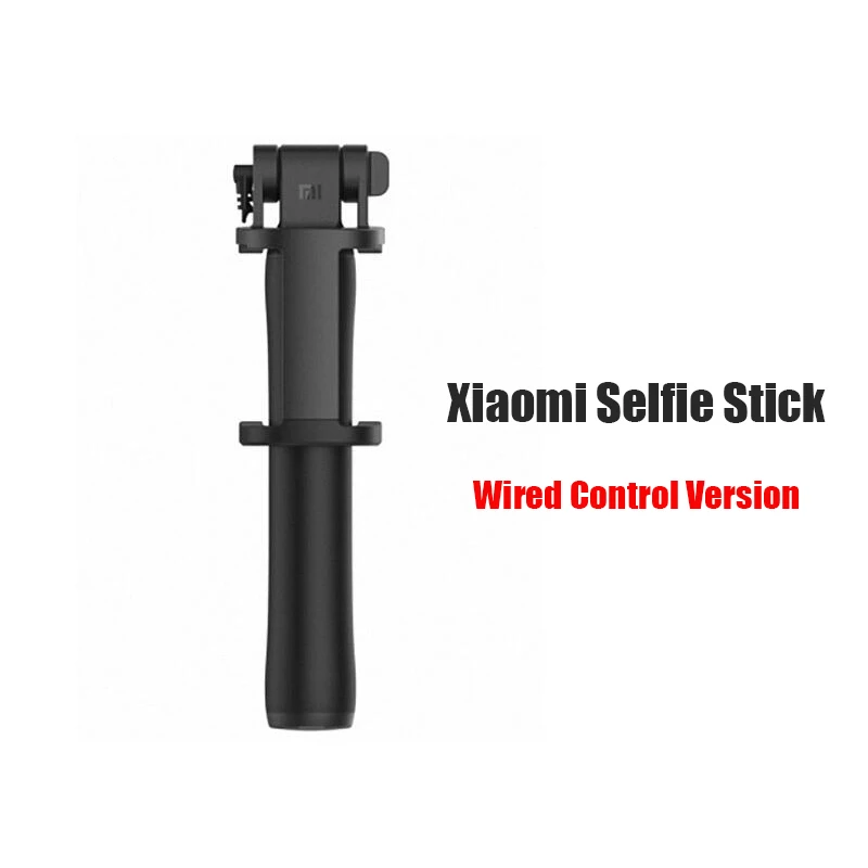 Black Wired Version Оригинальная Xiaomi mi палка для селфи для телефона с Bluetooth mi ni Selfiestick/Проводная версия для iPhone X 11 PRO Xiao mi huawei samsung - Цвет: Black Wired Version