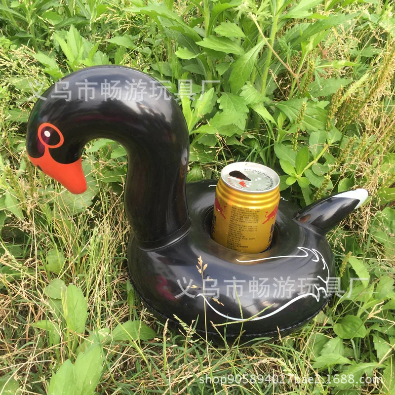 Inflatable Cup Seat Black Swan Cup Holder White Swan Cup Holder Powder Swan Cup Holder Beverage Cup Can Be Printed Customer Logo