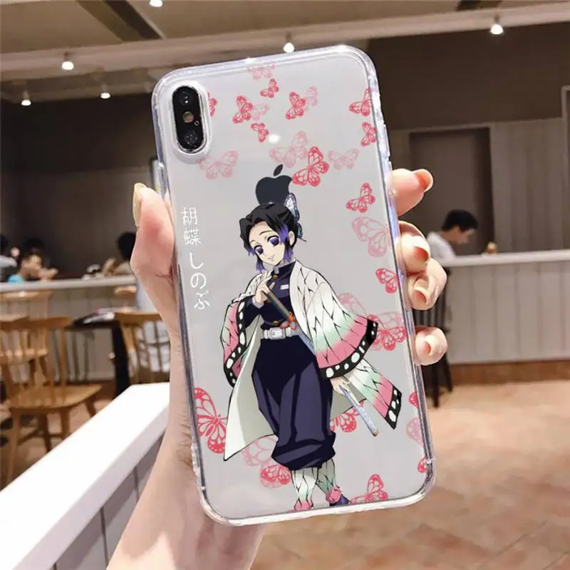 Kamado Nezuko Kimetsu No Yaiba Demon Slayer Phone Case Transparent For iphone se 6 6s 7 8 11 12 13 plus mini x xs xr pro max