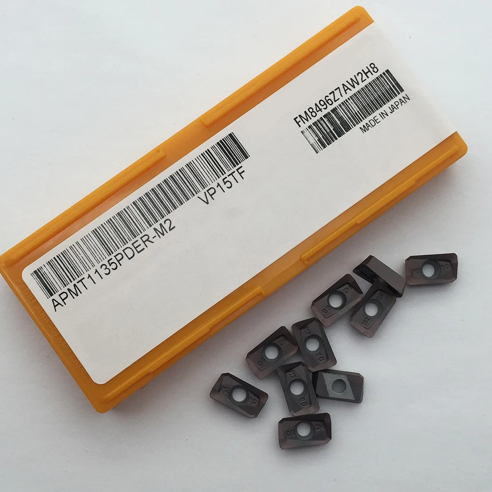 10PCS APMT1135PDER-M2 VP15TF Carbide Inserts Lathe Milling Mill Cnc Tools Cutter