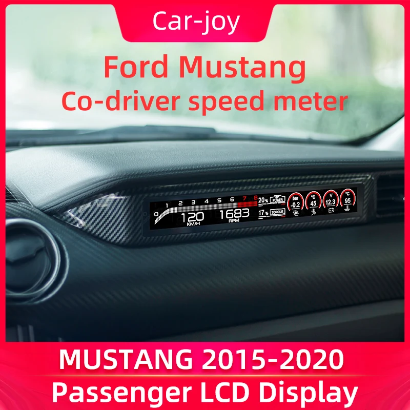 Passenger LCD Display for Mustang 2015-2020 dashboard accessories Digital Instrument Panel Speed Meter Screen FR 812 Style