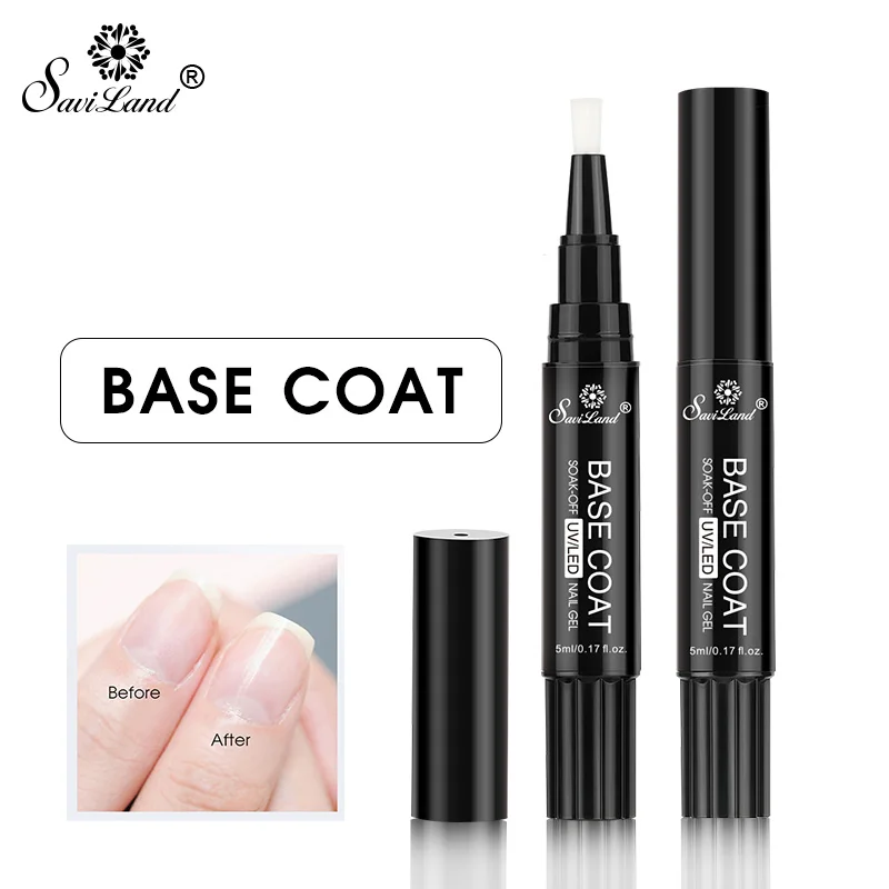 BASE COAT Saviland светящийся Гель-лак для ногтей ручка светится в темноте Гибридный гвоздь лак УФ светодиодный Полупостоянный Гель-лак для ногтей - Цвет: BASE COAT