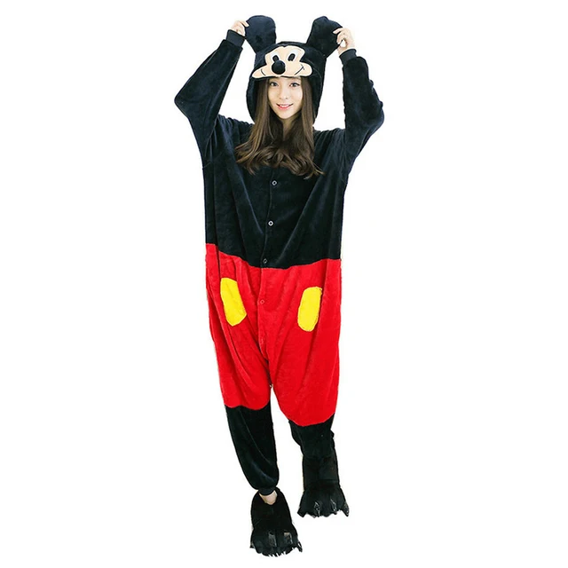 Kigurumi Onesie Adult Animal Pajamas couple men women onesie romper Mickey home clothes show Cartoon performance party Sleepwear