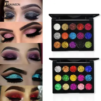 

Hot 15 color Diamond Sequins Eyeshadow Palette Glitter Shimmer Powder High-gloss Eye Shadow Eye Cosmetic Beauty Makeup TSLM2