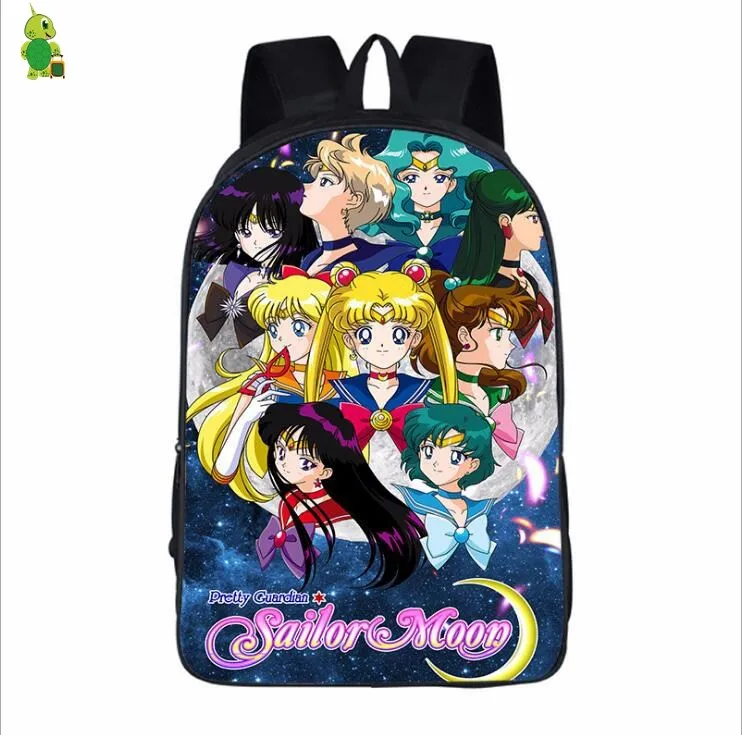 Anime Sailor Moon Backpack School Bags for Teenage Girls Boys Laptop Backpack Women Men Leisure Rucksack Travel Shoulder Bags