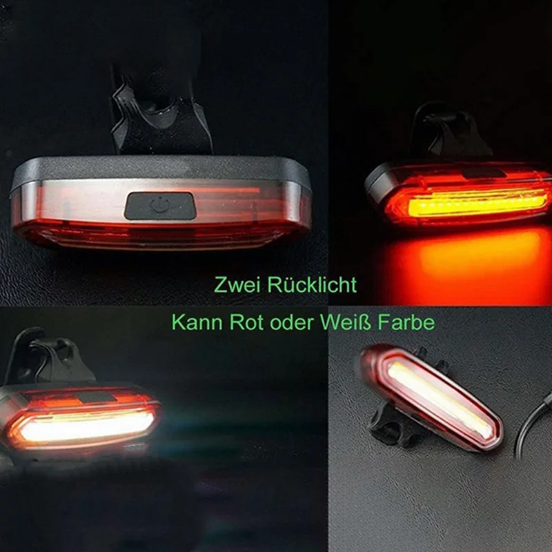 400 Lumen Smart Road Bike Front Light USB Induction Flashlight For Bicycle MTB Bike Rear LED Lights Kit