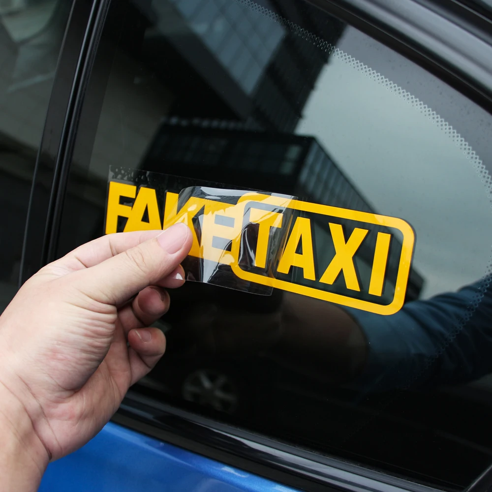 Funny FAKE TAXI Reflective Sticker Car Styling For Nissan Qashqai J11 J10 Juke X-trail Skoda Rapid Octavia Fabia | Автомобили и