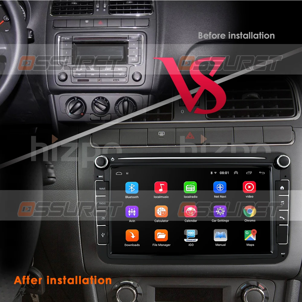 US $119.00 Android 10 Double 2 Din Car Multimedia Player Gps Navigation For