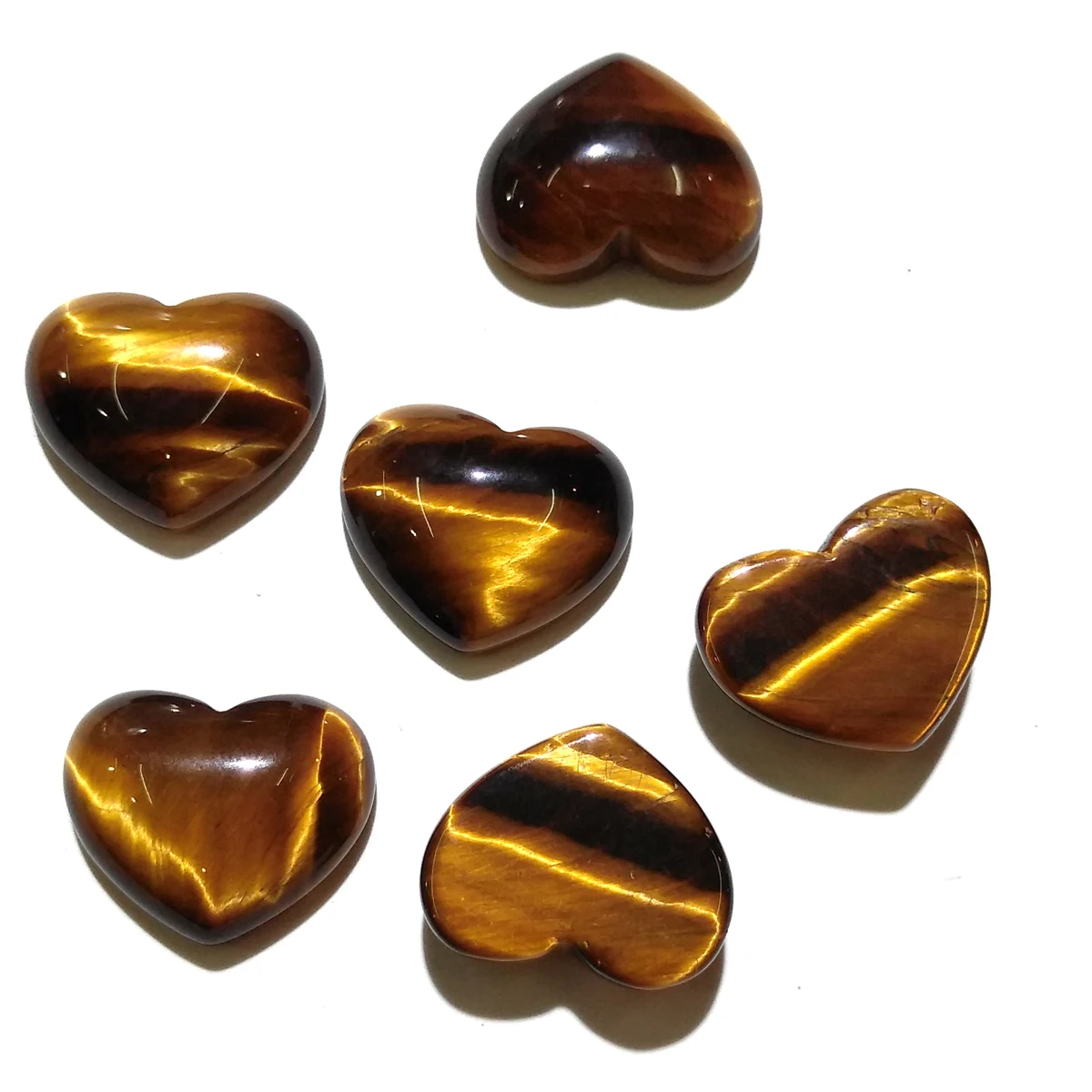 

Wholesale Lots Bulk 10 Pieces Natural Stone Pendants Heart Shape Beads Tiger Eye Stone Cabochon No Hole Beads for Jewelry Making