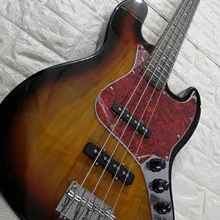 Электрическая гитара бас джаз бас 4 струны палисандр гриф 2 открытые пикапы красный Ледяной цветок Pickguard paypal доступны! Bs-5